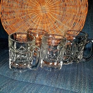 Vintage Set of 4 weighted beer mugs